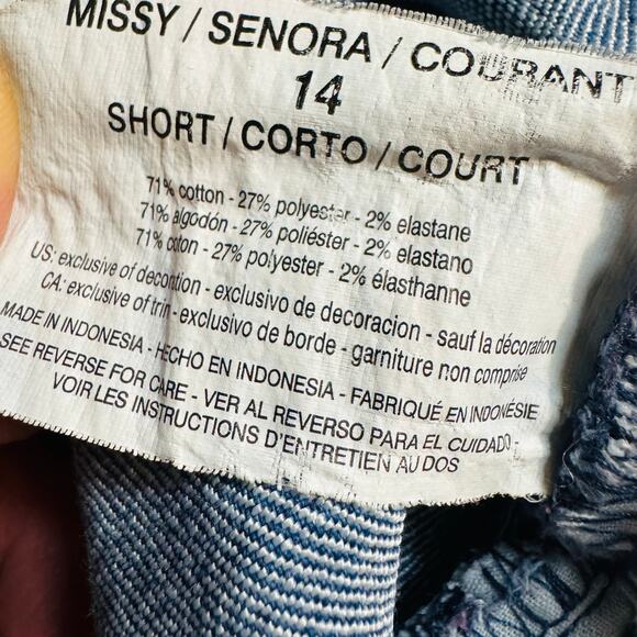 GLORIA VANDERBILT Women Blue Denim Amanda DGVB2692 Cotton Tapered Short Jeans 14 - Picture 7 of 9